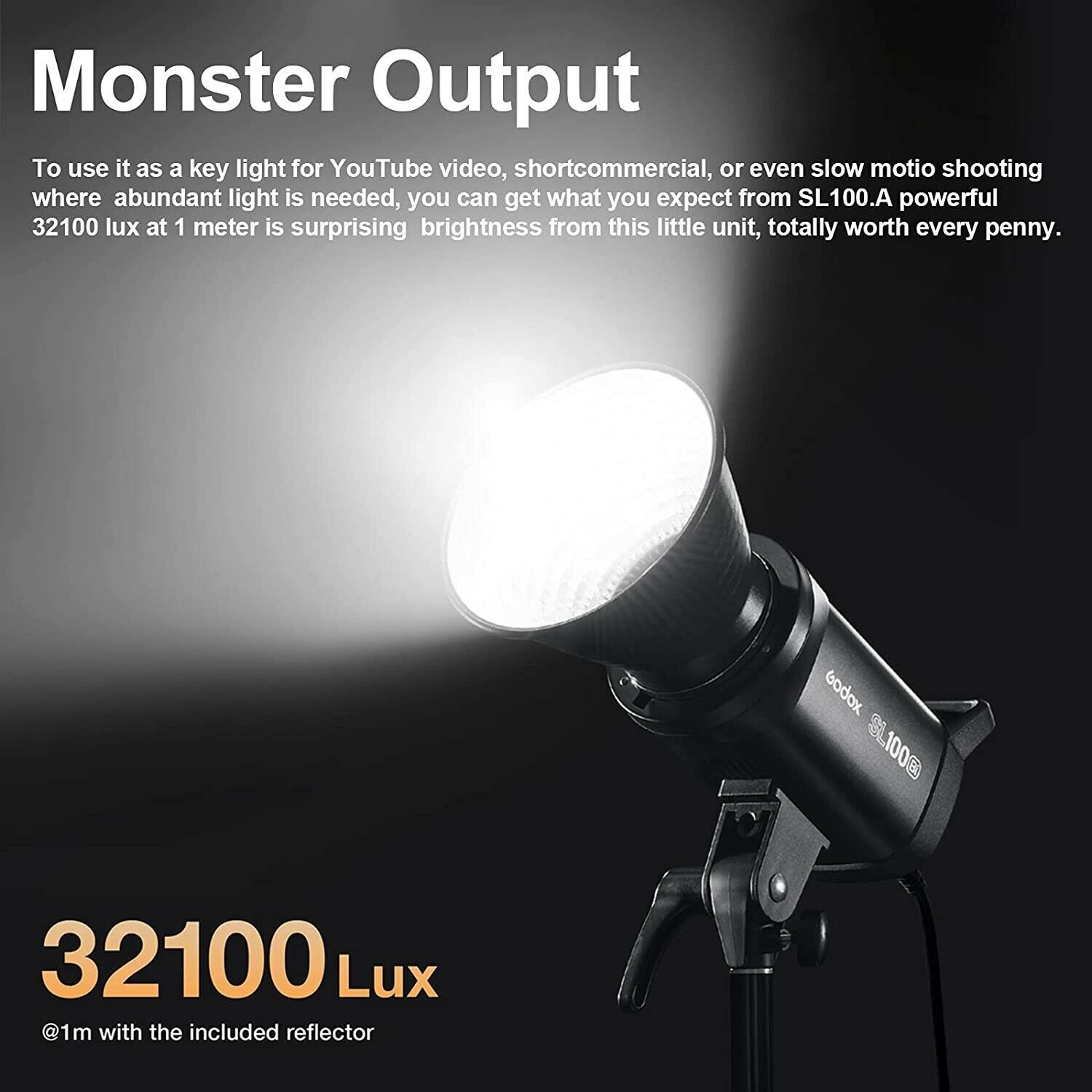 GODOX SL100Bi 100W Bi-Color LED Video Light Bowens Mount LED Continuous Lighting