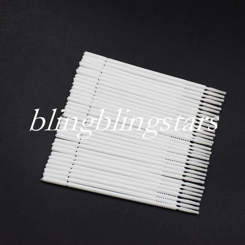 100 Pcs Dental Disposable Bendable Micro Brush Applicator Taper White Long