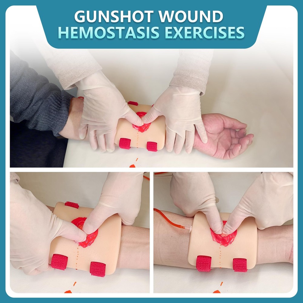 2Pcs Wound Packing Task Trainer, Bleed Control Tourniquet Trainer, Basic Woun...