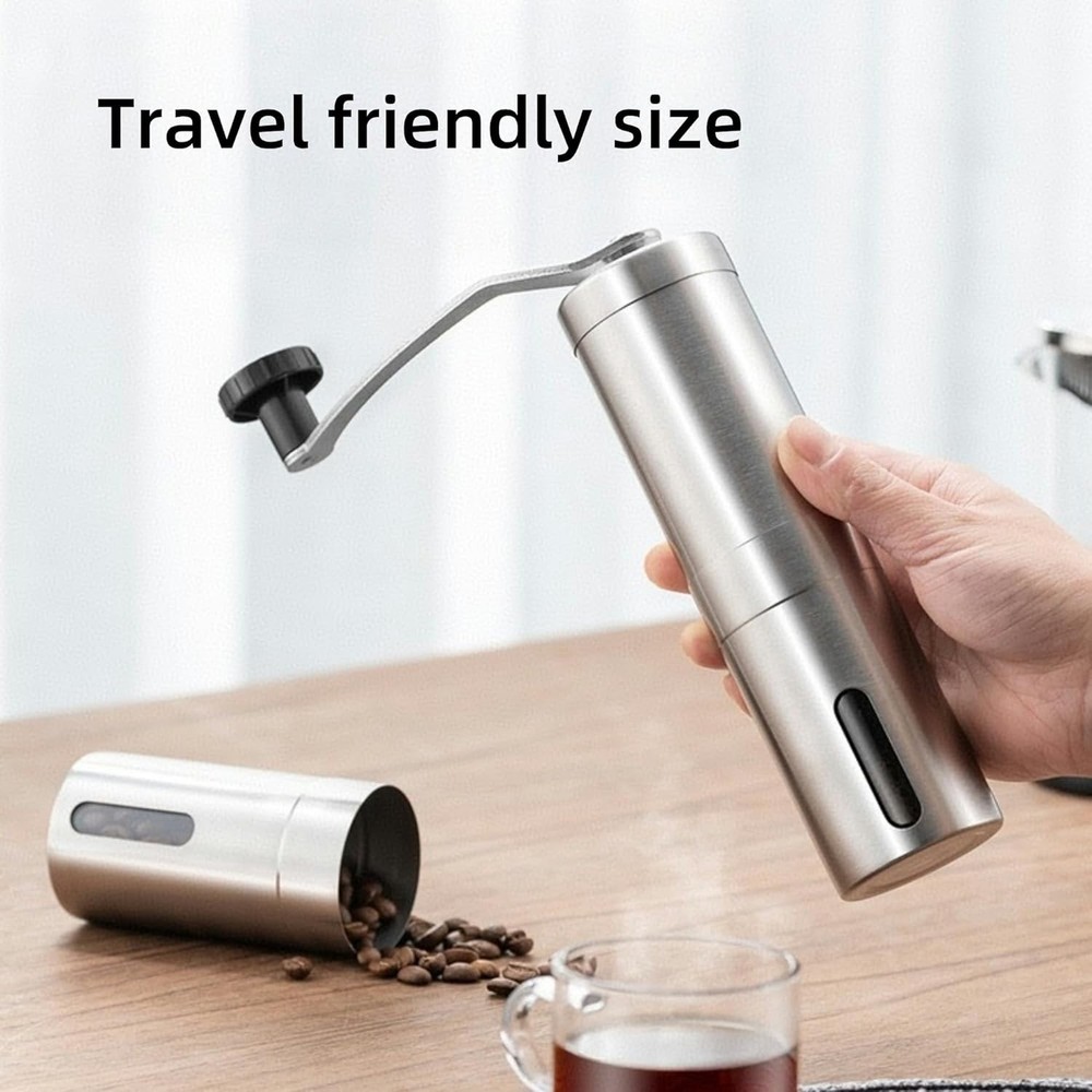 Manual Coffee Grinder, Multi Adjustable Settings, Portable Hand Coffee Grinde...