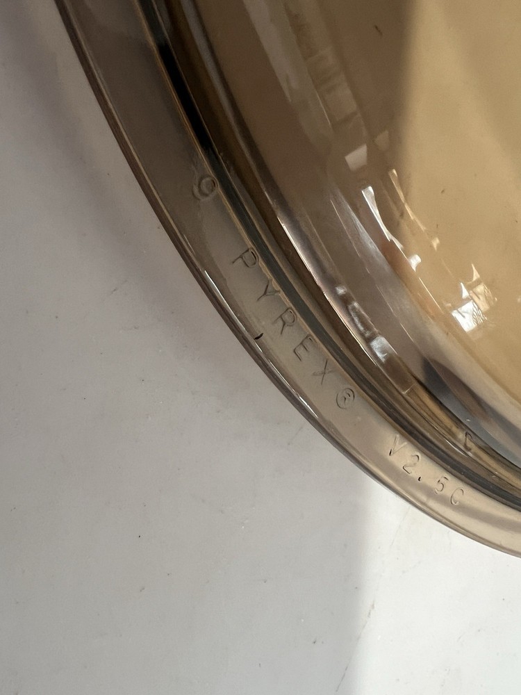 PYREX Vision Amber V2.5C Corning Replacement Lid Vintage