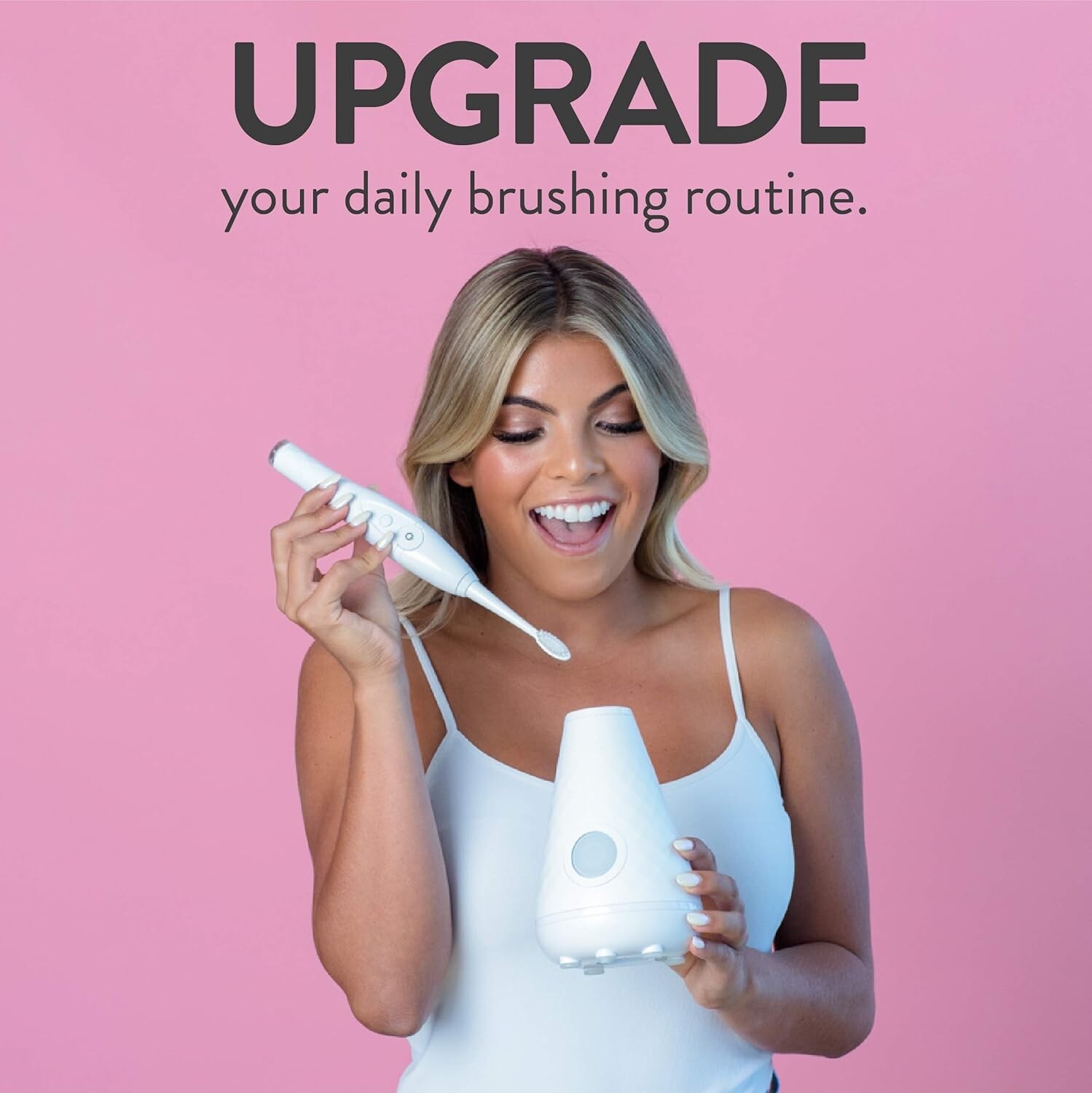 Tao Clean UMMA DIAMOND Sonic Toothbrush with UV Sanitizing Cleaning Station WHT