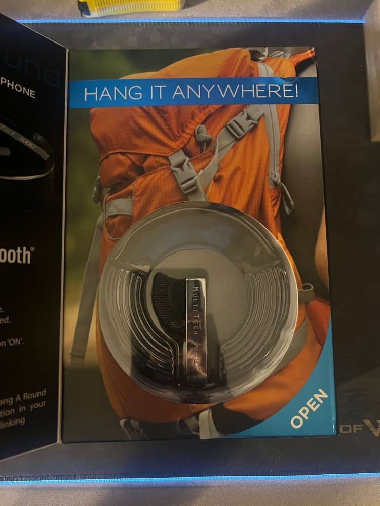 Multitech Audio Hang-A-Round Hanging Bluetooth Speaker & Speakerphone New