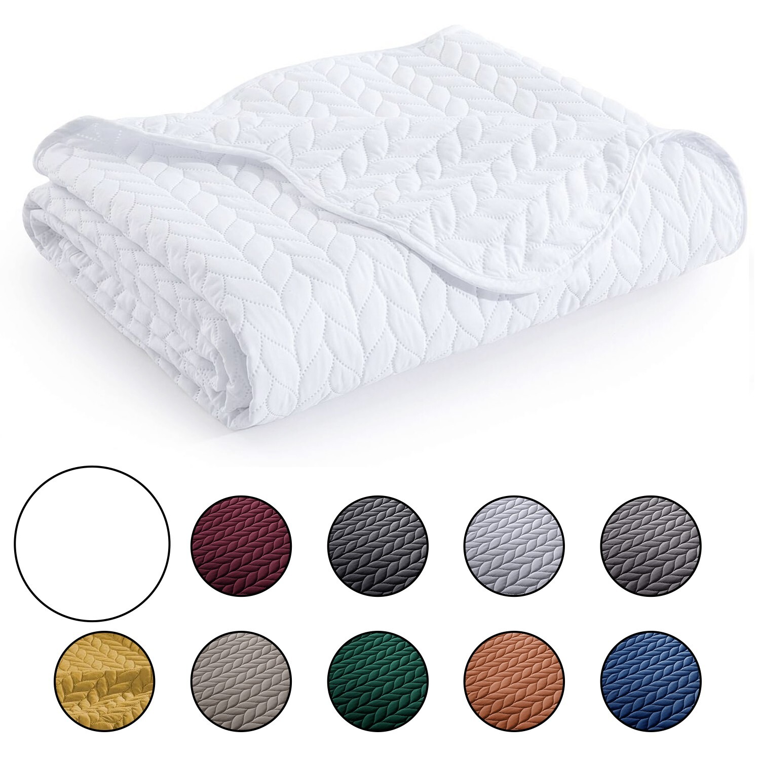 Luxury Bedspread Bedding Set 3 Piece Quilted Coverlet Bed Throw Queen King Size