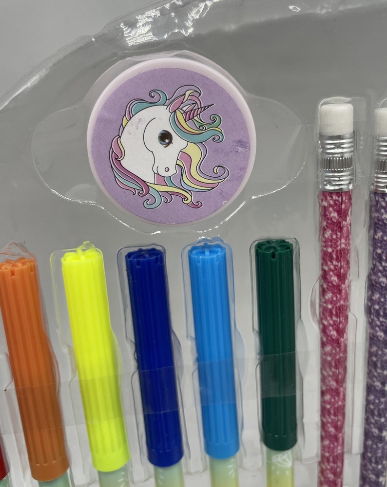 Unicorn Rolling Stationery Set (Only) Lavender Combo
