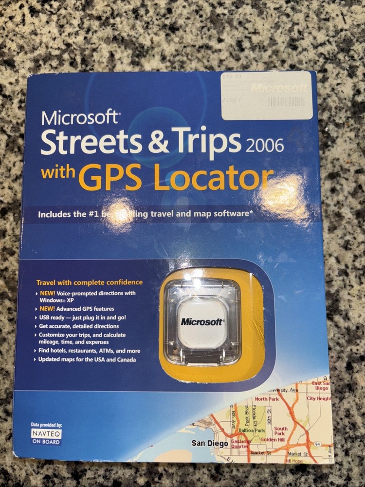 Microsoft Streets & Trips 2006 w/GPS Locator Navigation Software for PC New I21