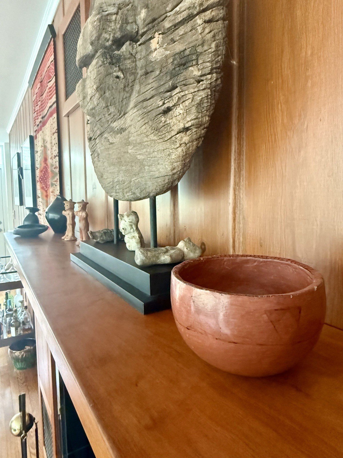 Ancient Pre Columbian Pottery Ceremonial Round Base Bowl Circa 800-1500AD