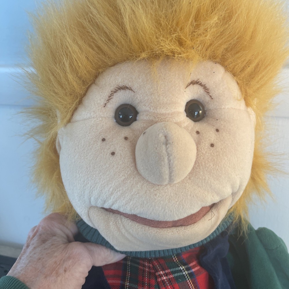 Vintage Folkmanis Red Headed Boy Puppet 24”