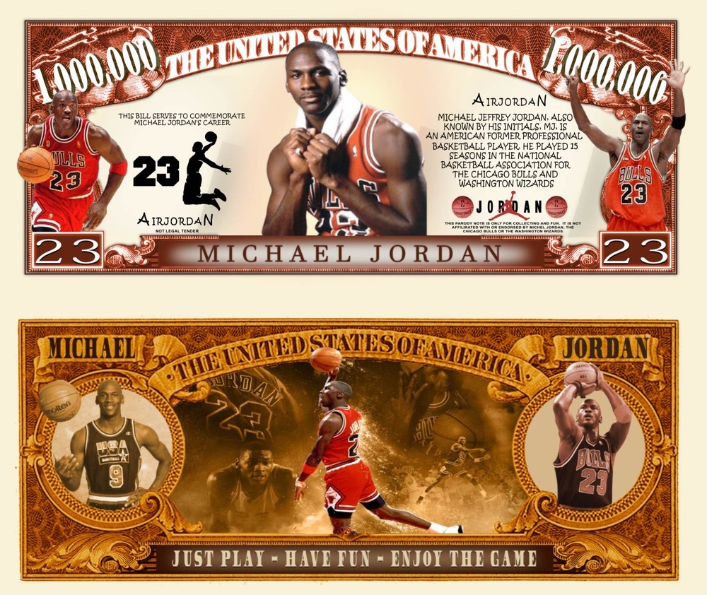 OUR MICHAEL JORDAN NOVELTY NOTE AND BILL  (25 Each)