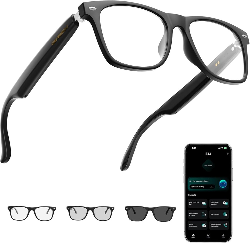 No-Camera Smart Glasses with Advanced Translation & Immersive Audio Features