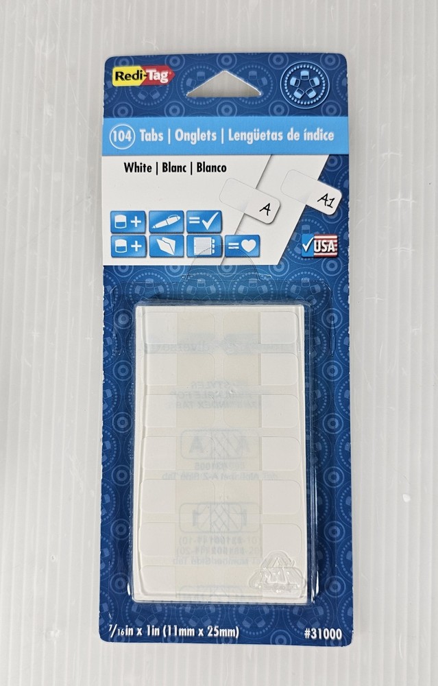 Redi-Tag Tabs 104, #31000, NEW