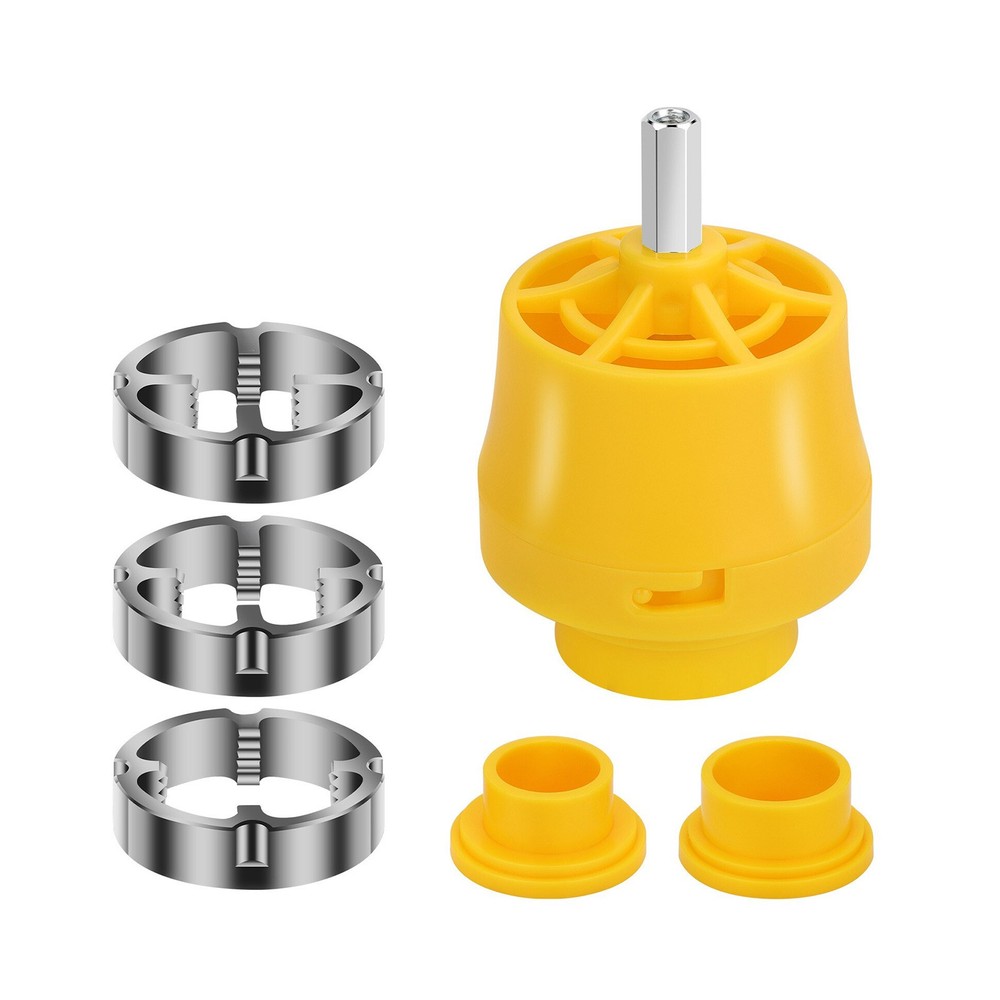 PVC Thread Maker Tool Pipe Threader Plumbing Tool with 3 Dies 1/2 3/4 1 inch