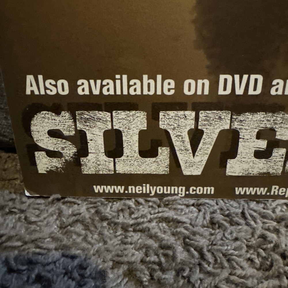 Neil Young 12x12” DS Promo Poster Flat Silver And Gold 2000