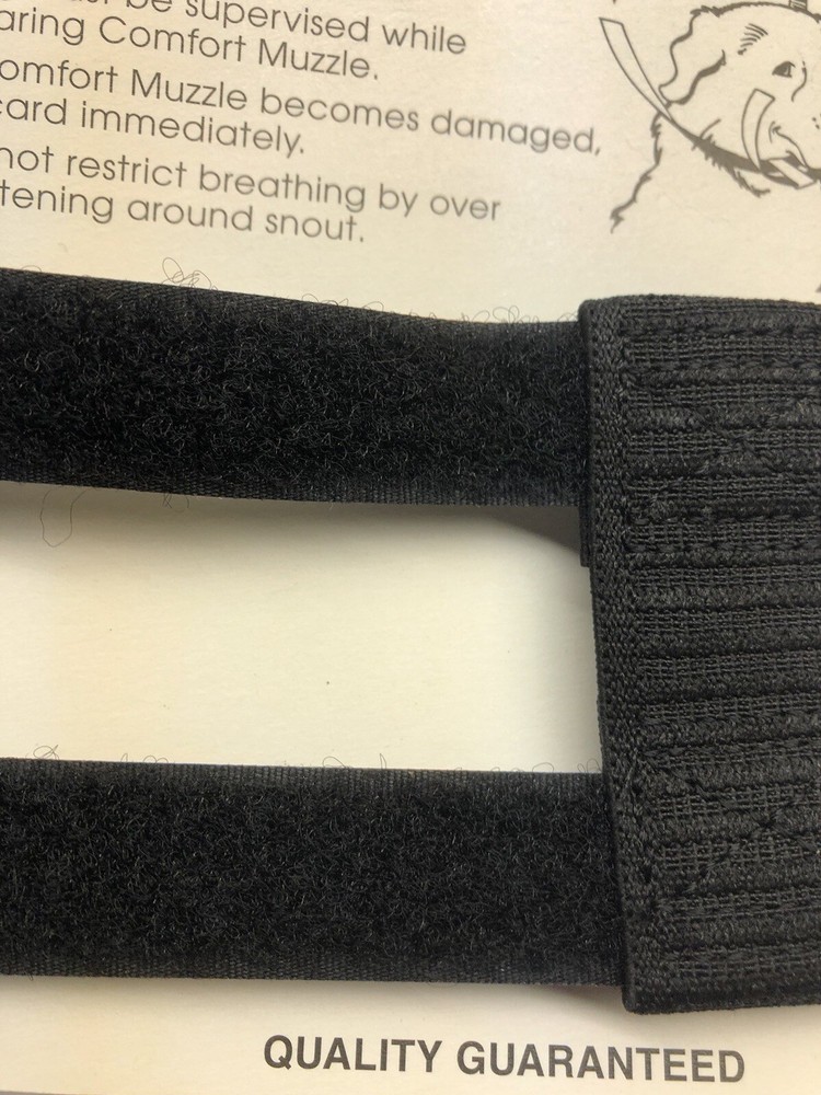 Medium Comfort Muzzle For Dogs. Black. For Temporary Muzzle Restraint.