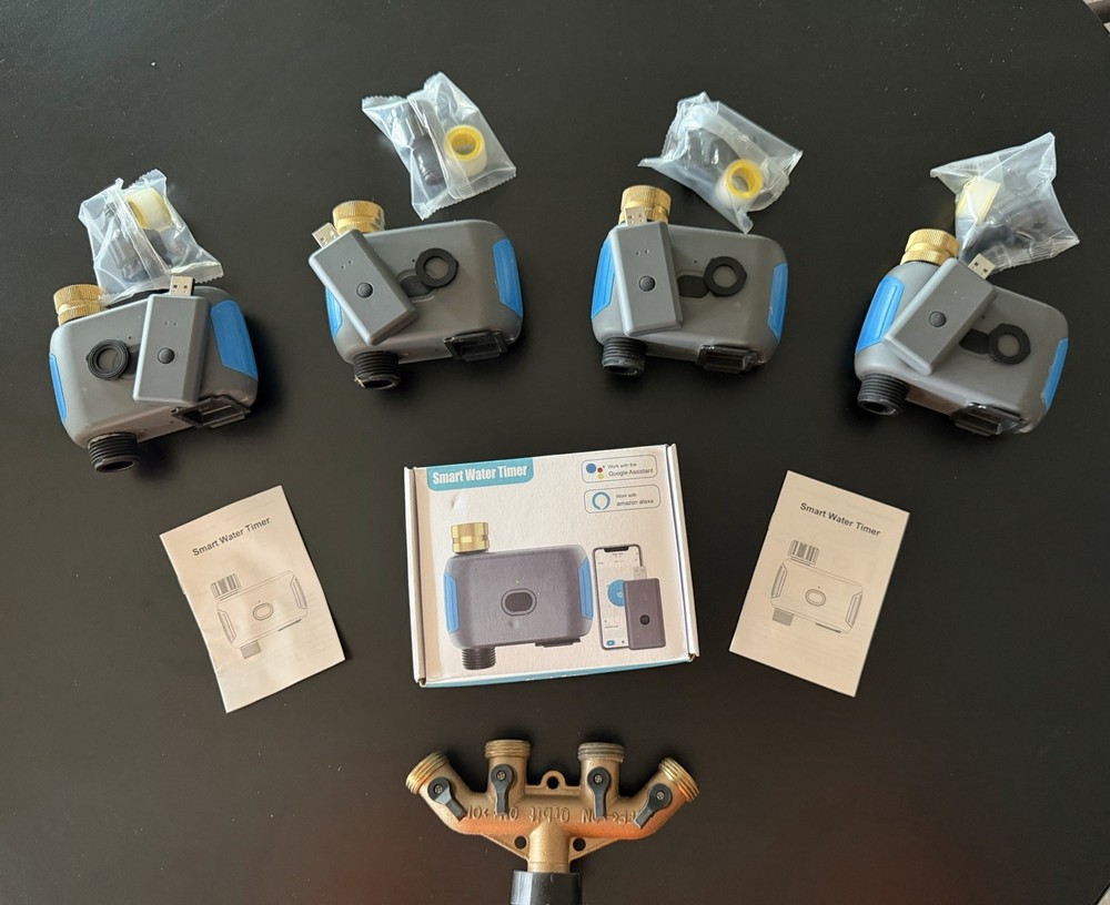 4x Smart Water Timer WiFi Hose Timer Irrigation Controller Alexa Google App