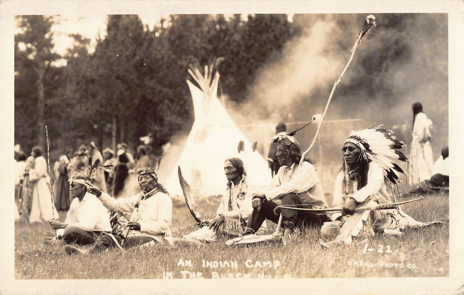 RPPC An Indian Camp In The Black Hills South Dakota Postcard