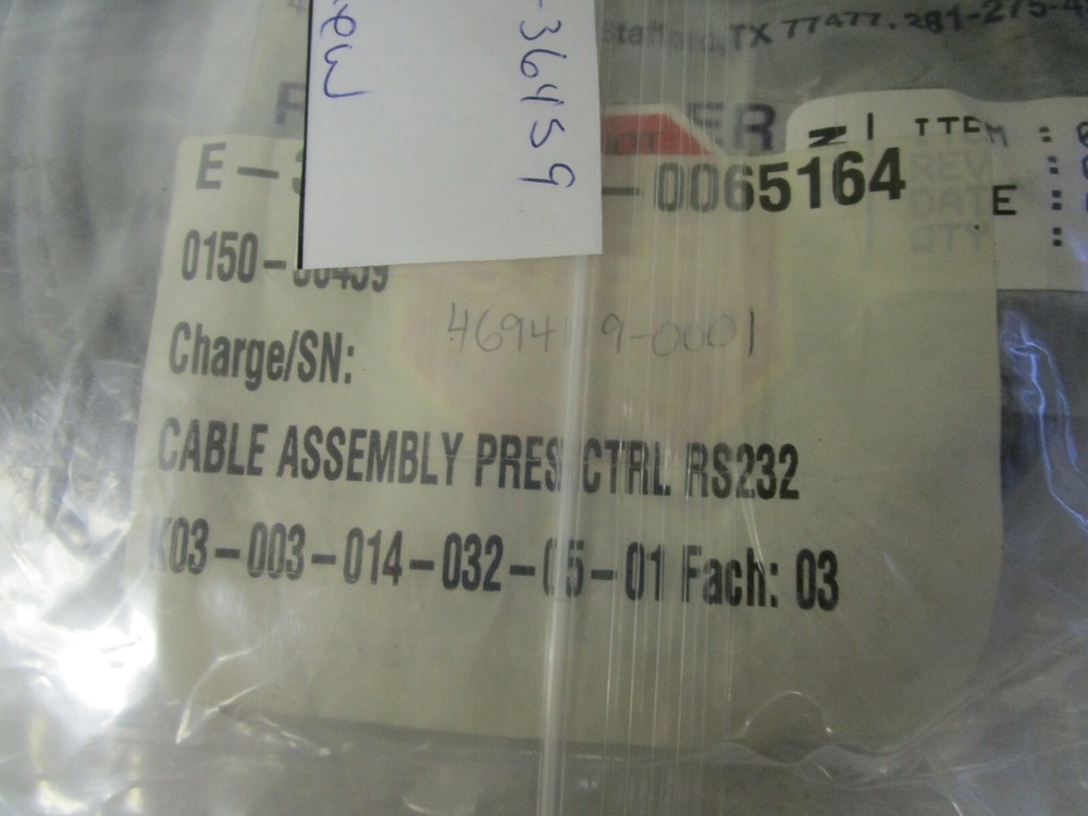 AMAT 0150-36459 CABLE ASSEMBLY PRES CTRL RS232 300MM Applied Materials