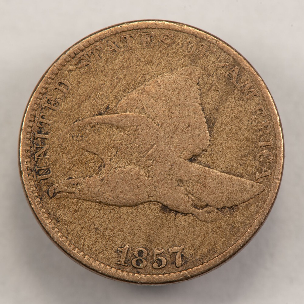 1857 1c Flying Eagle Small Cent - VG - SKU-Y3763