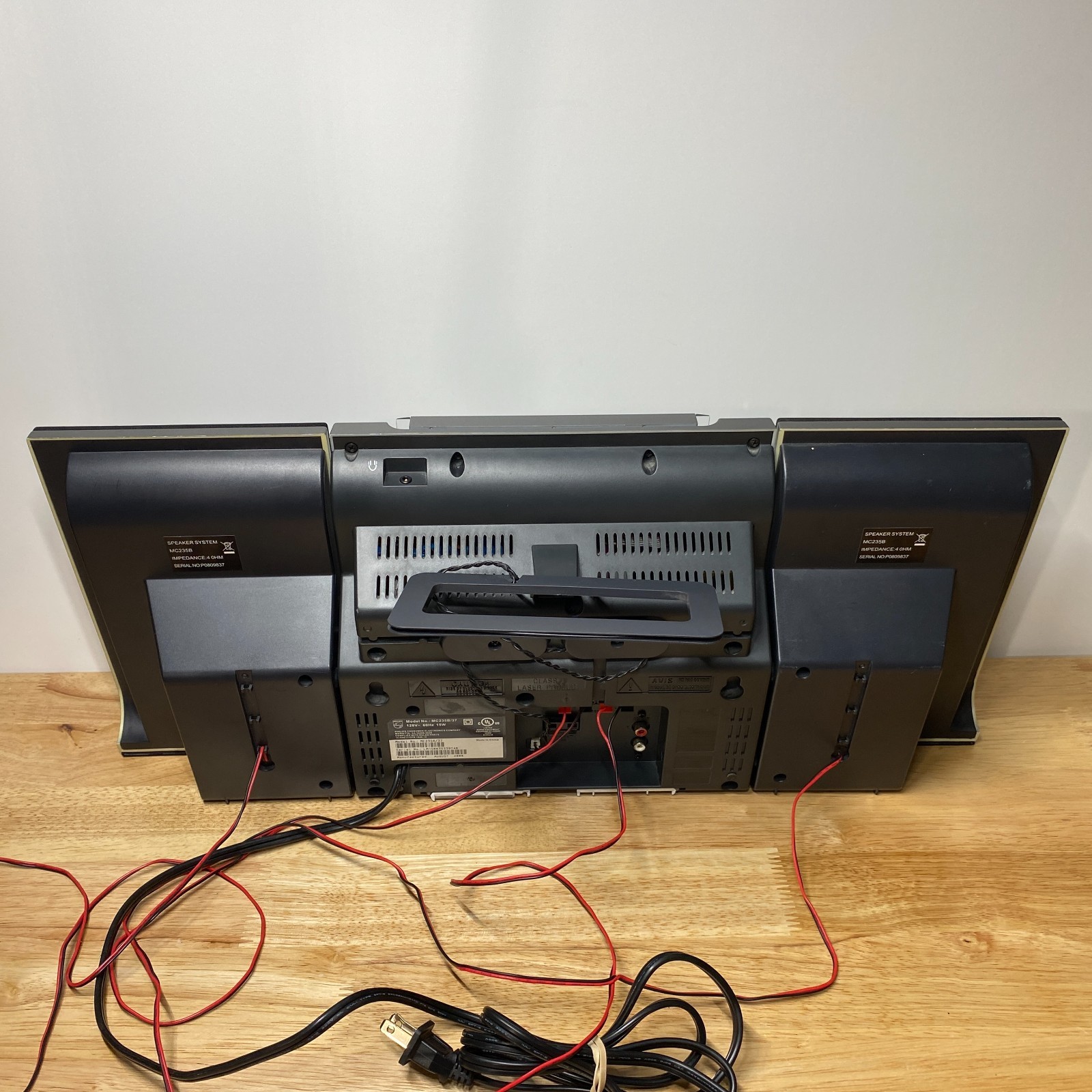 Philips MC235B/37 Micro Shelf Stereo System CD AM/FM w/ Speakers Tested Works