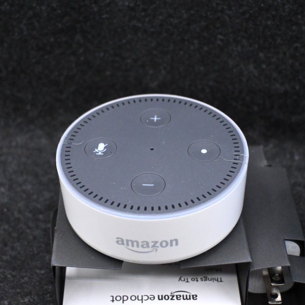 Amazon Echo Dot 2nd Generation White Smart Speaker Bluetooth Alexa open box