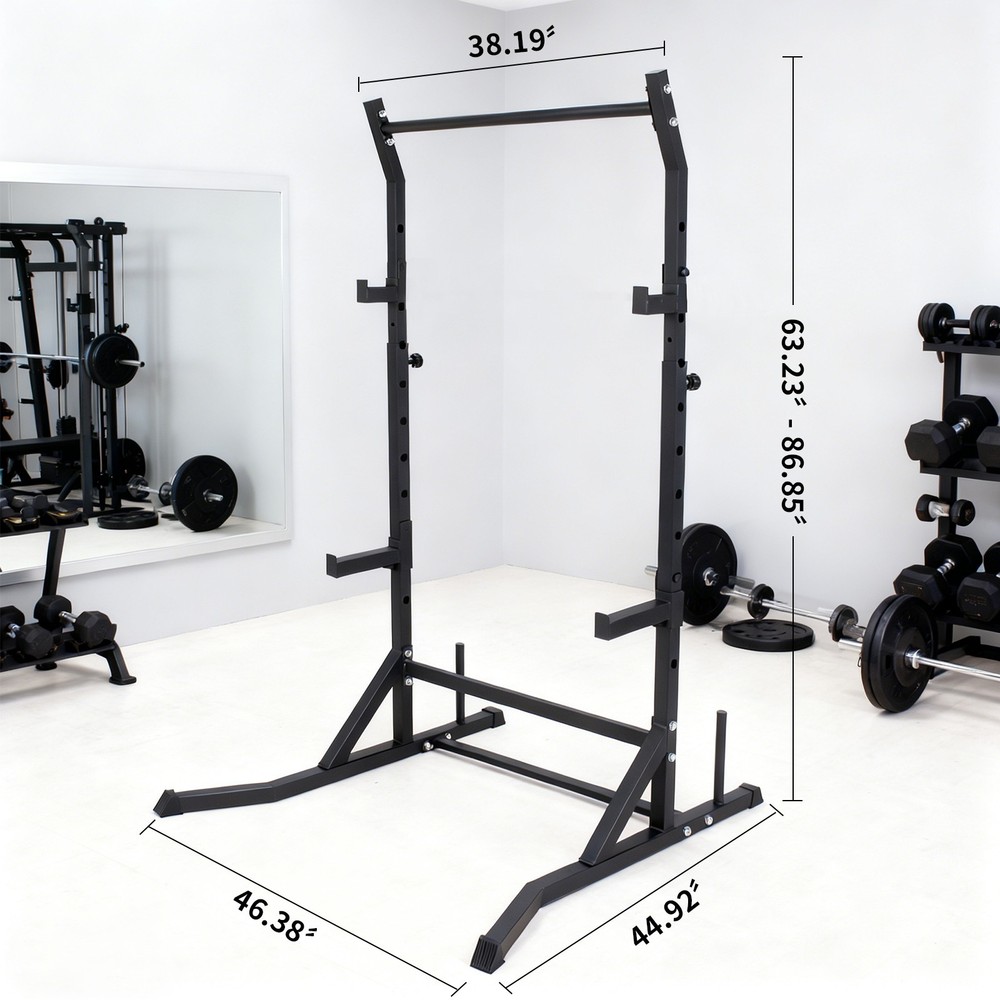 220lbs Power Tower Multifunction Pull Up Bar, Dip Station & Squat Rack for Home