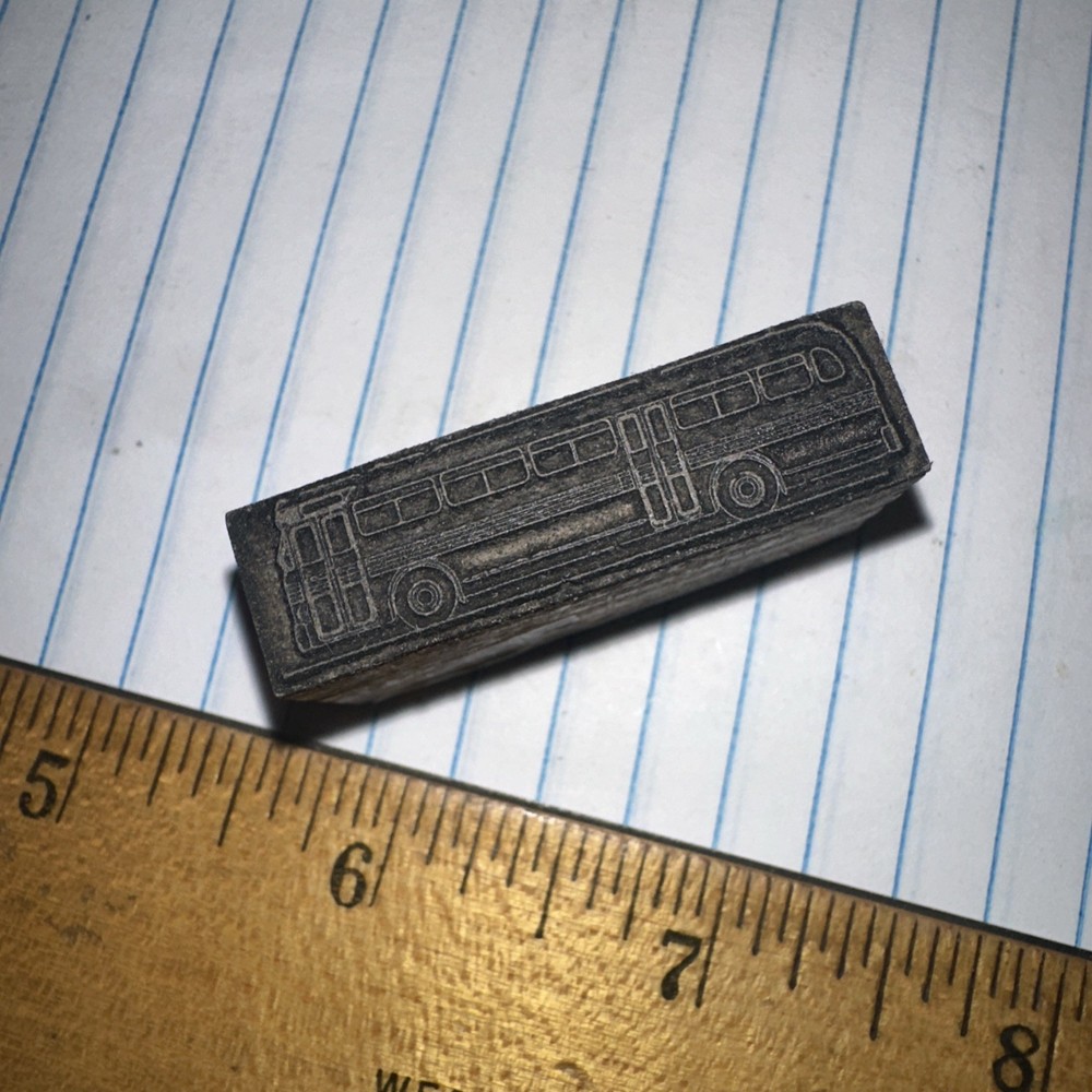 Printing Block “ Old Bus “ Nice Details! #2