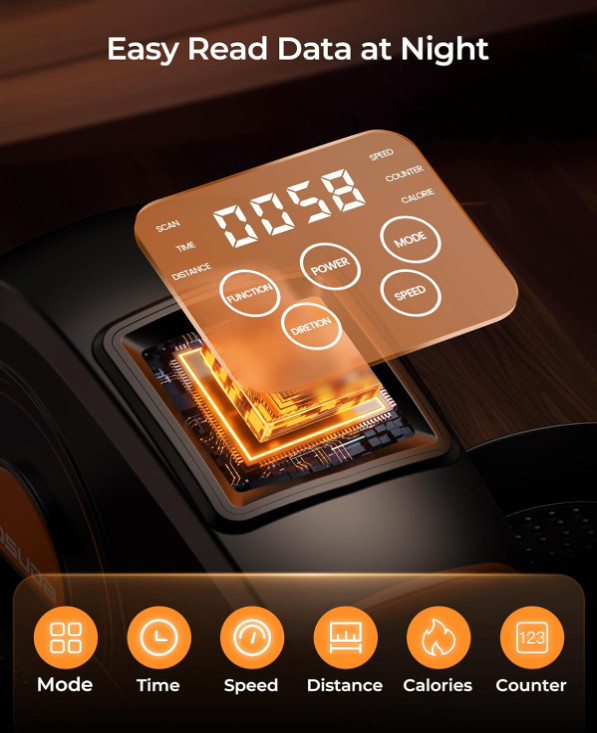 Elíptica eléctrica bajo escritorio para mayores, mando y 10 velocidades, Nuevo