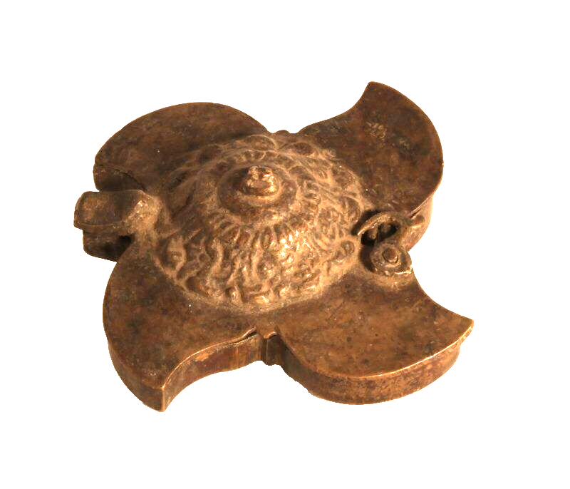 India Small Brass Tika Box