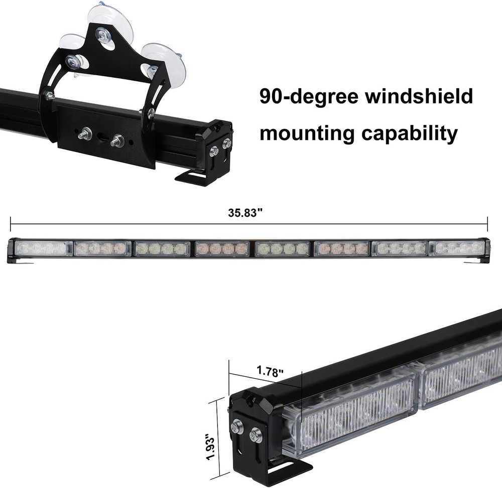 ASPL 36" 32LED Traffic Advisor Light Bar Warning Emergency Strobe Light Bar Dire