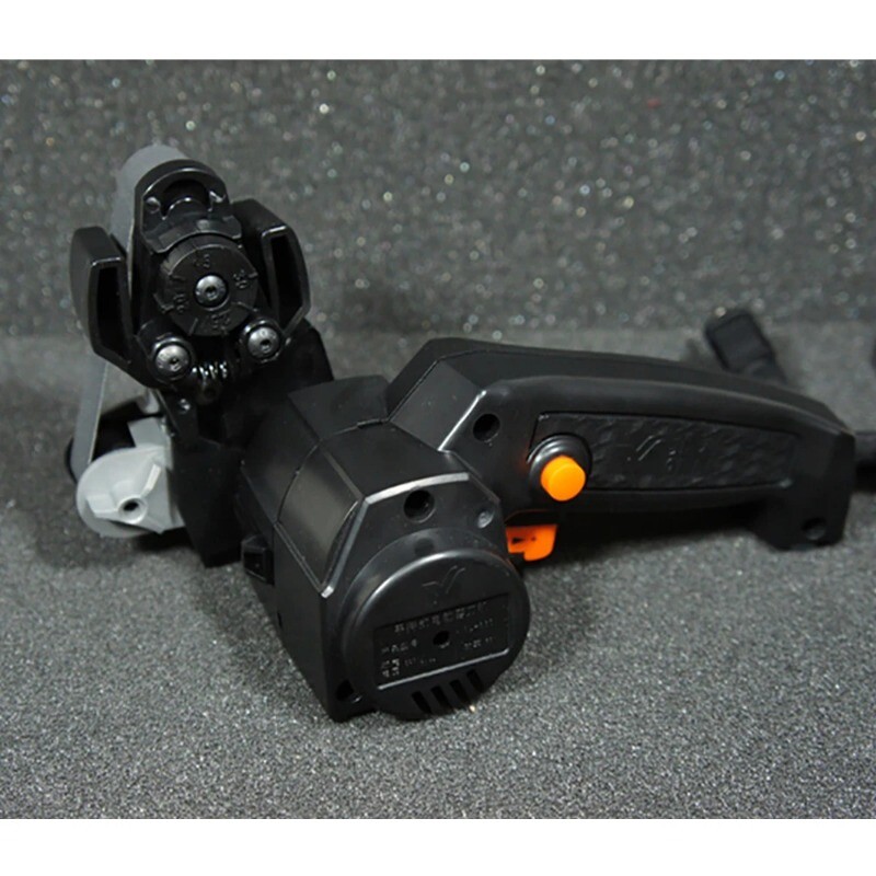 220V Hand Held Electric Knife Sharpener Speed/Angle Adjustable with 8 Belts