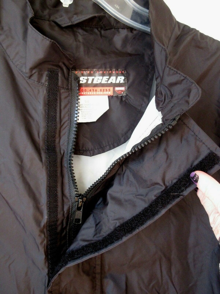 Firstgear First Gear Men's Rain Over Jacket Large Zip Front Polyurethane Coating