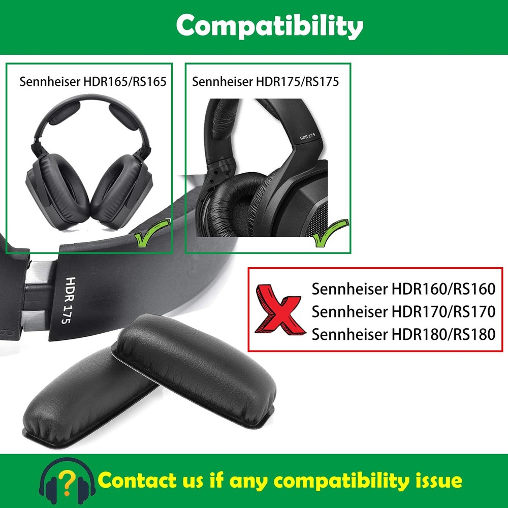 RS165 Premium Replacement Headband Cushions for Sennheiser...