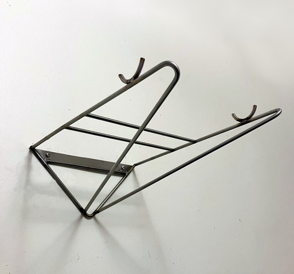 Bicycle wall rack mount made from stainless steel