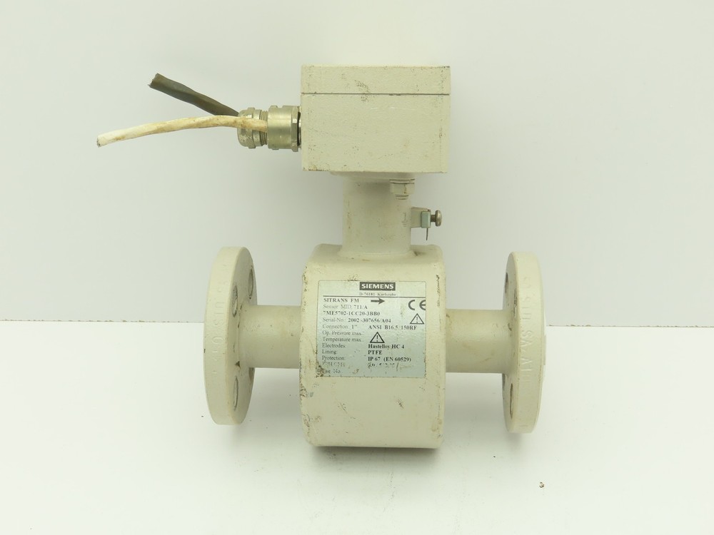 Siemens SITRANS FM MID 711/A Flowmeter Sensor  1" Flanged 150# PTFE Lined