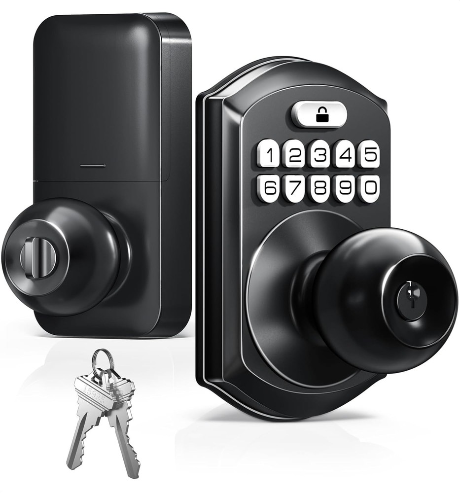 TE003 Keyless Entry Keypad Door Lock W/ Handle Electronic Digital Smart Locks