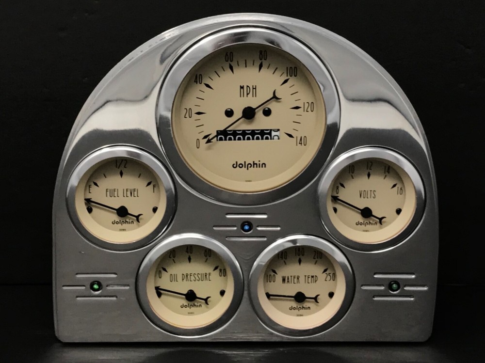 1952 1953 FORD CAR 5 GAUGE DASH PANEL INSERT SET TAN