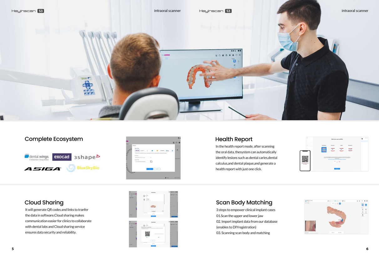 Dental Intra-oral Scanner 3D Real-time Display Software GreatLife w/Scanning SW