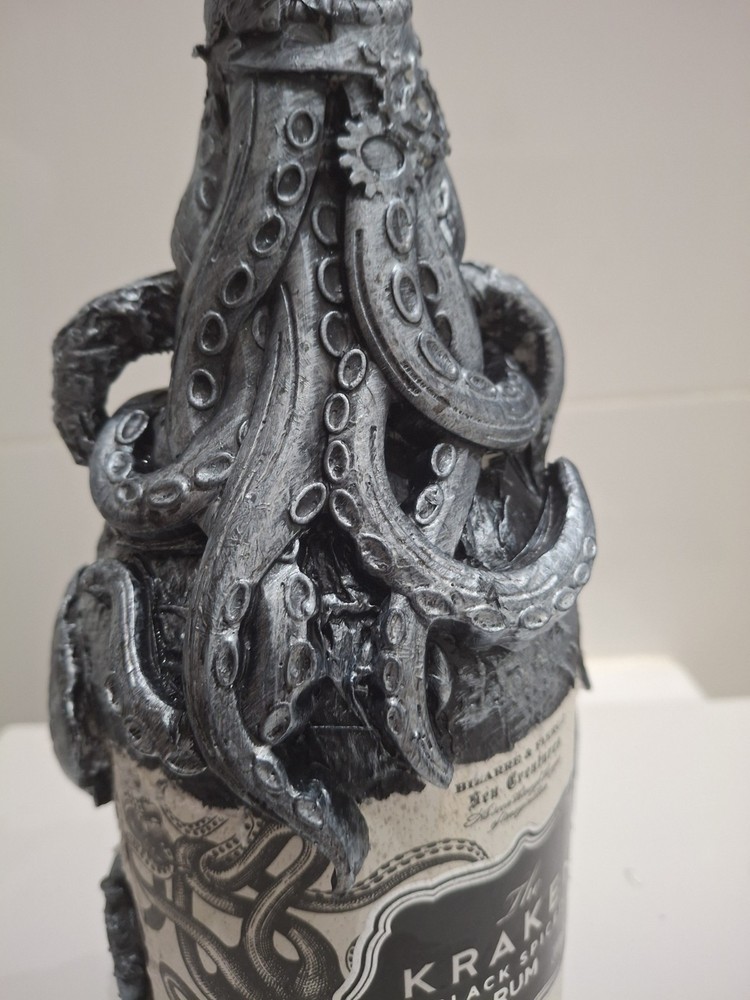 Kraken Rum Bottle Steampunk Style EMPTY