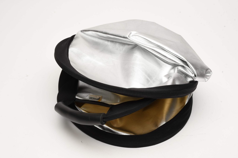 3X 29" Triangular light diffusers / reflectors: Gold, Silver, and diffusion, Ver