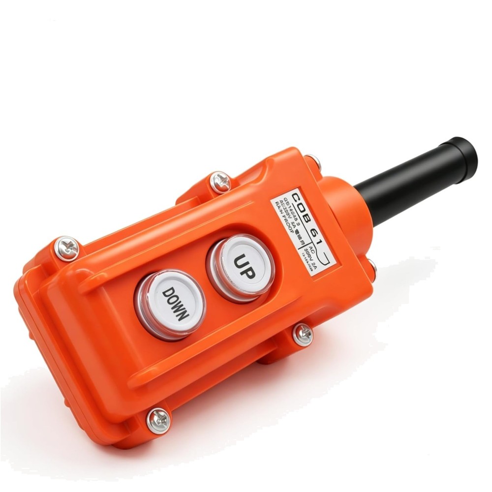 Rainproof Up-Down Push Button Switch for Crane Hoists - 250V/5A Control Station