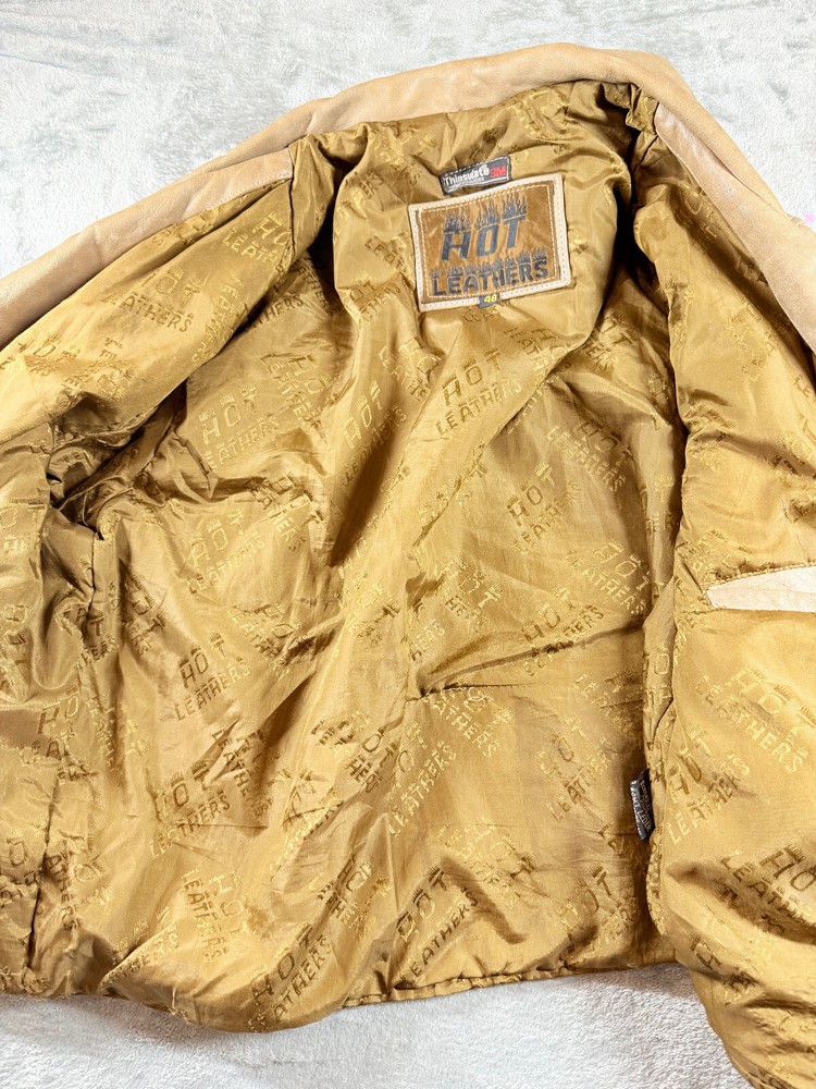 Hot Leathers Leather Jacket Thinsulate Lining Size 48