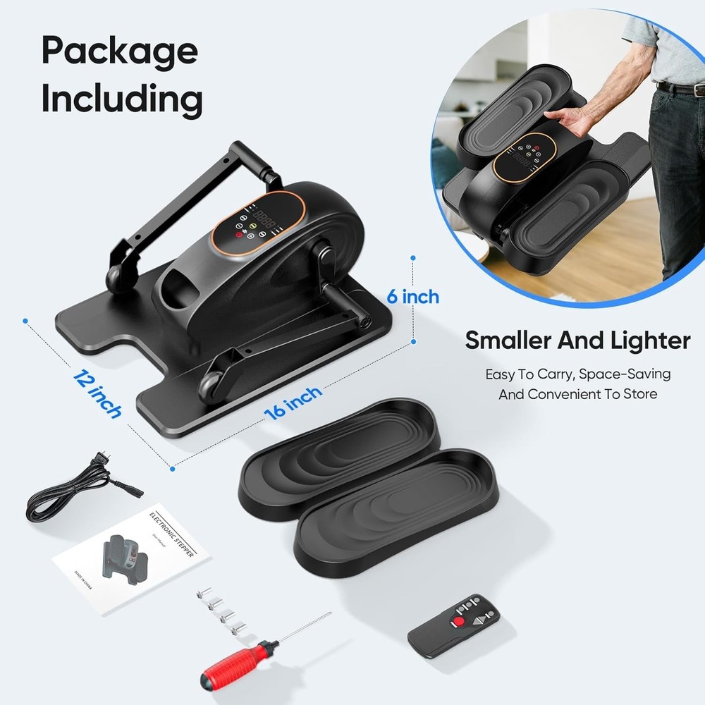 - Quiet Motorized Leg Exerciser with Smart Remote, 12-Speed Manual Programs A...