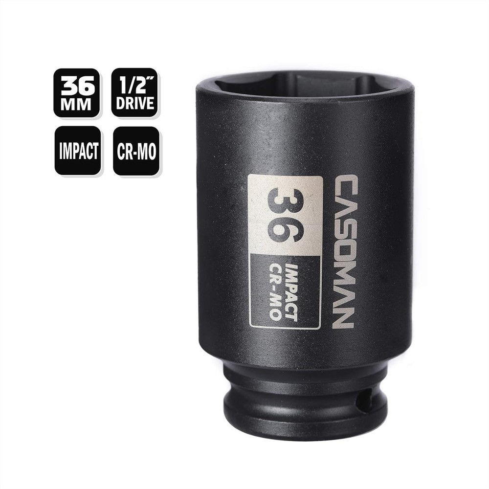 1/2" Drive 36mm Deep Impact Axle Nut Socket