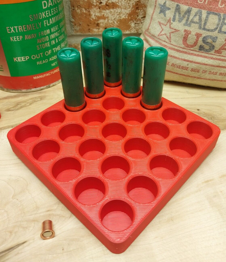 28 Gauge Shot Shell Reloading Tray/Block 25 Shells - 2 Pack