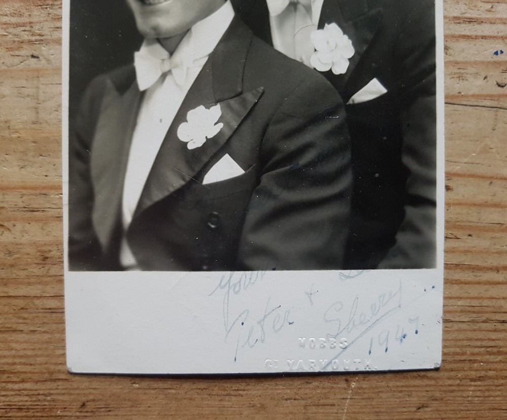 Peter & Sam Sherry Signed Photograph Dated 1947
