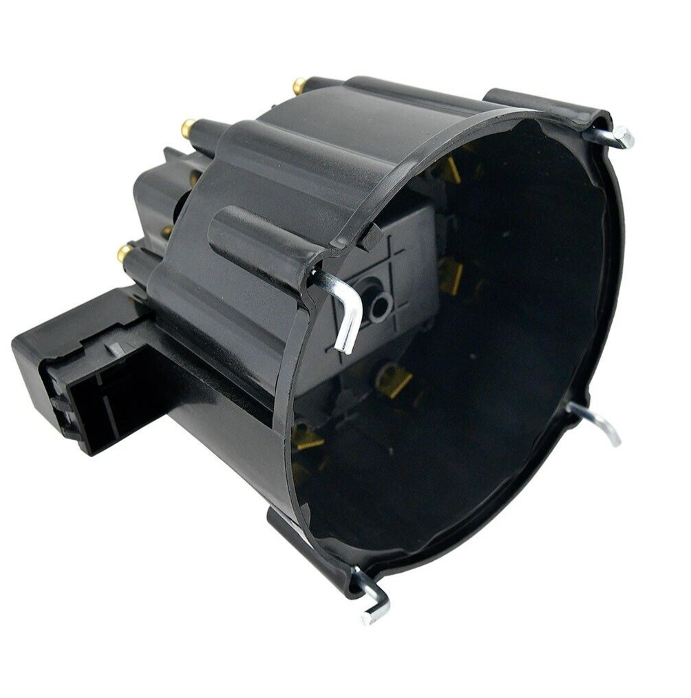 SB Chevy HEI Distributor Black Cap & Rotor & 8.5mm Black Spark Plug Wires SBC V8