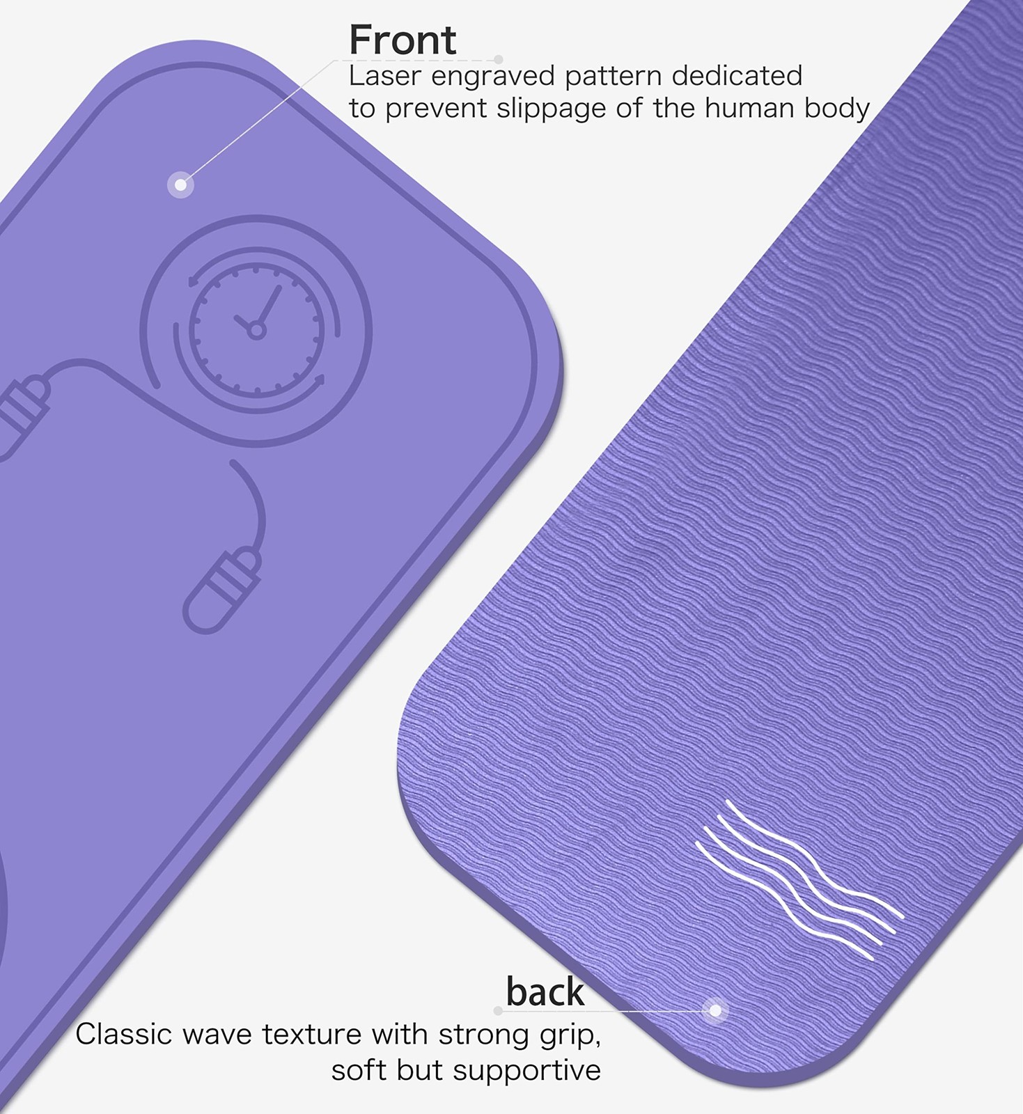 Jump Rope Mat Shockproof Exercise Skipping Mat All-Purpose Extra Thick High D...