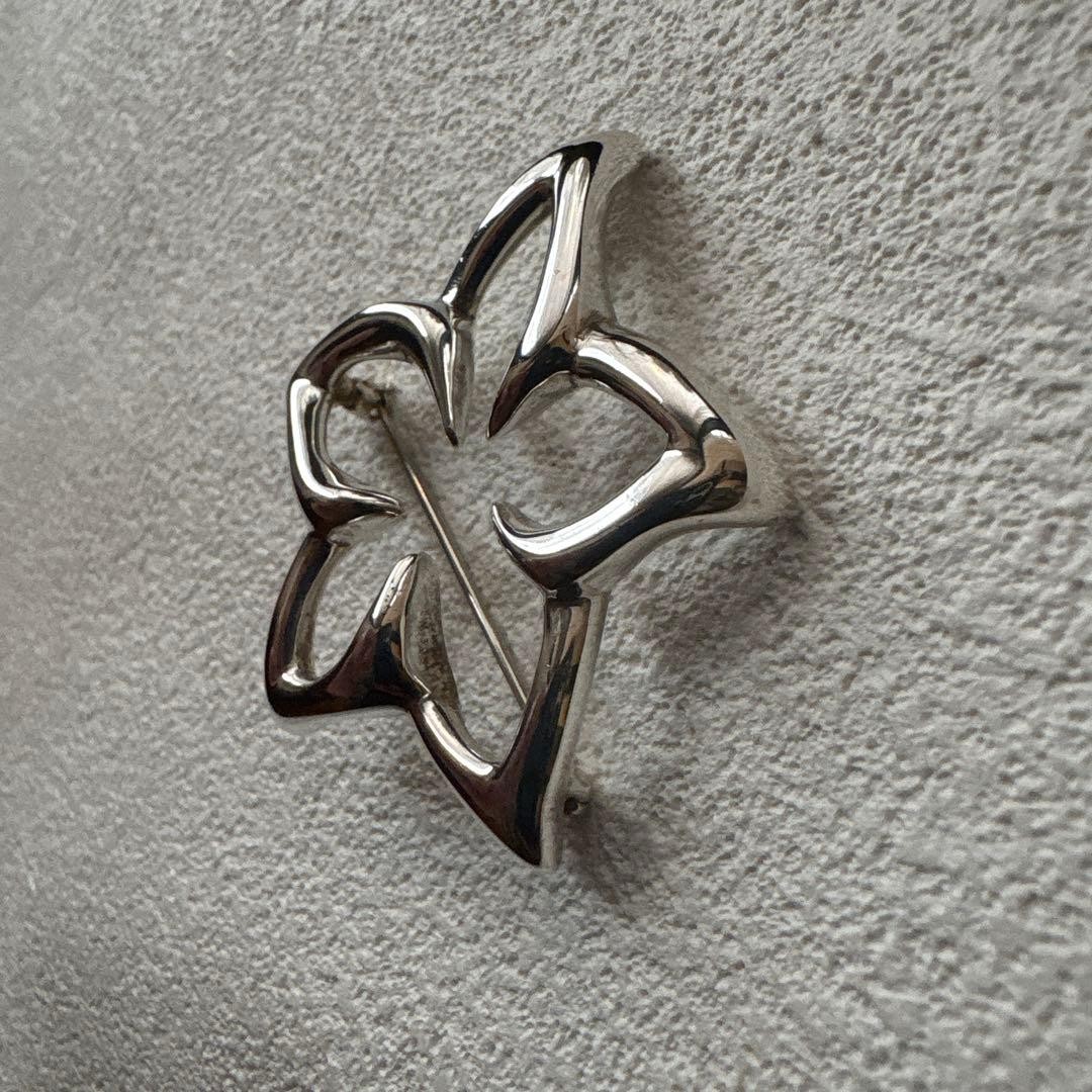 Tiffany & Co. Plumeria Flower Brooch Pin Sterling Silver SV925 No Box Rare