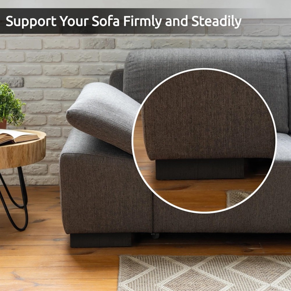 Homaisson 16pcs Couch Legs Replacement Plastic Triangle Corner Sofa Legs Blac...