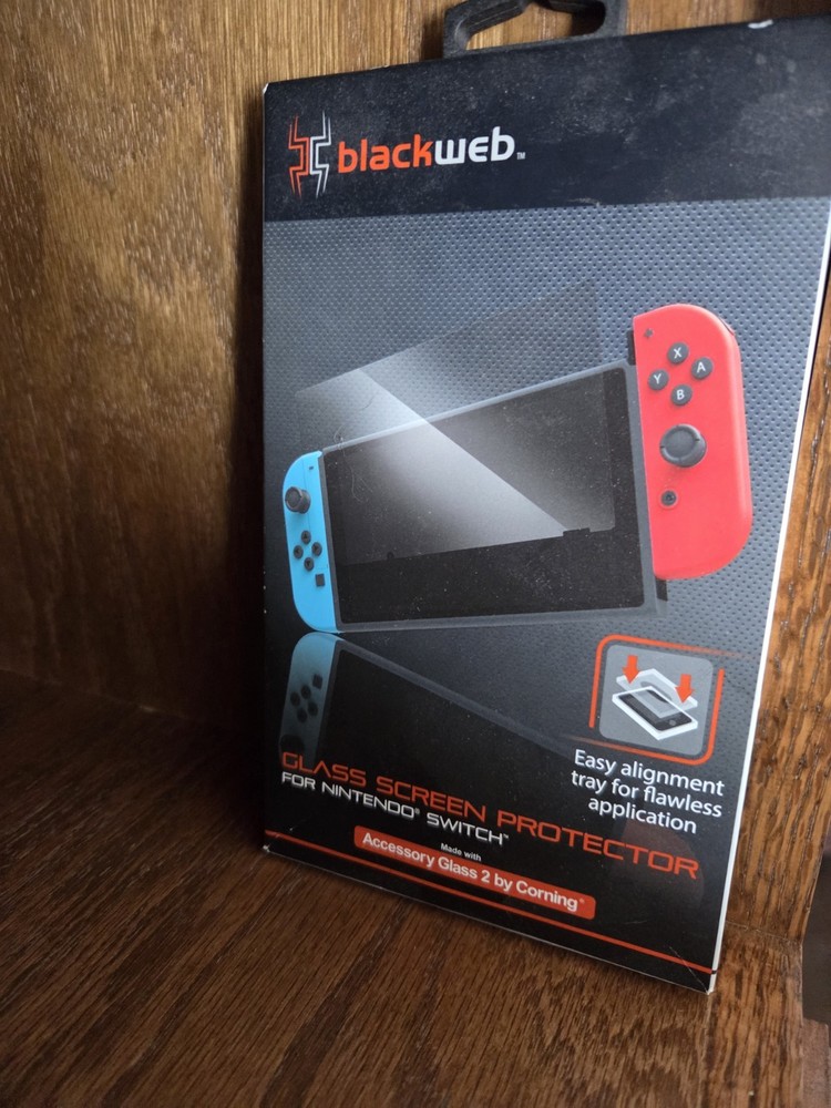 Blackweb Glass Screen Protector Nintendo Switch *Wear On Box Never Been Opened*